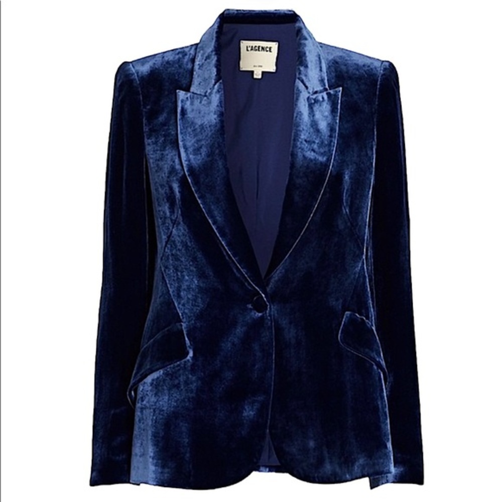 NWOT L'AGENCE Chamberlain Velvet Blazer, 14